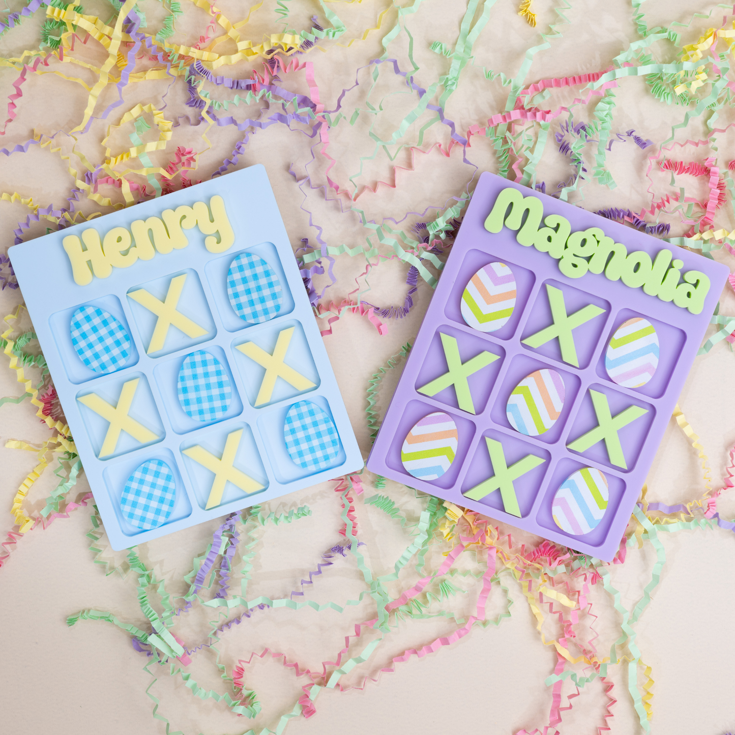 Personalized Easter Tic Tac Toe Game – Acrylic Travel Board for Kids
