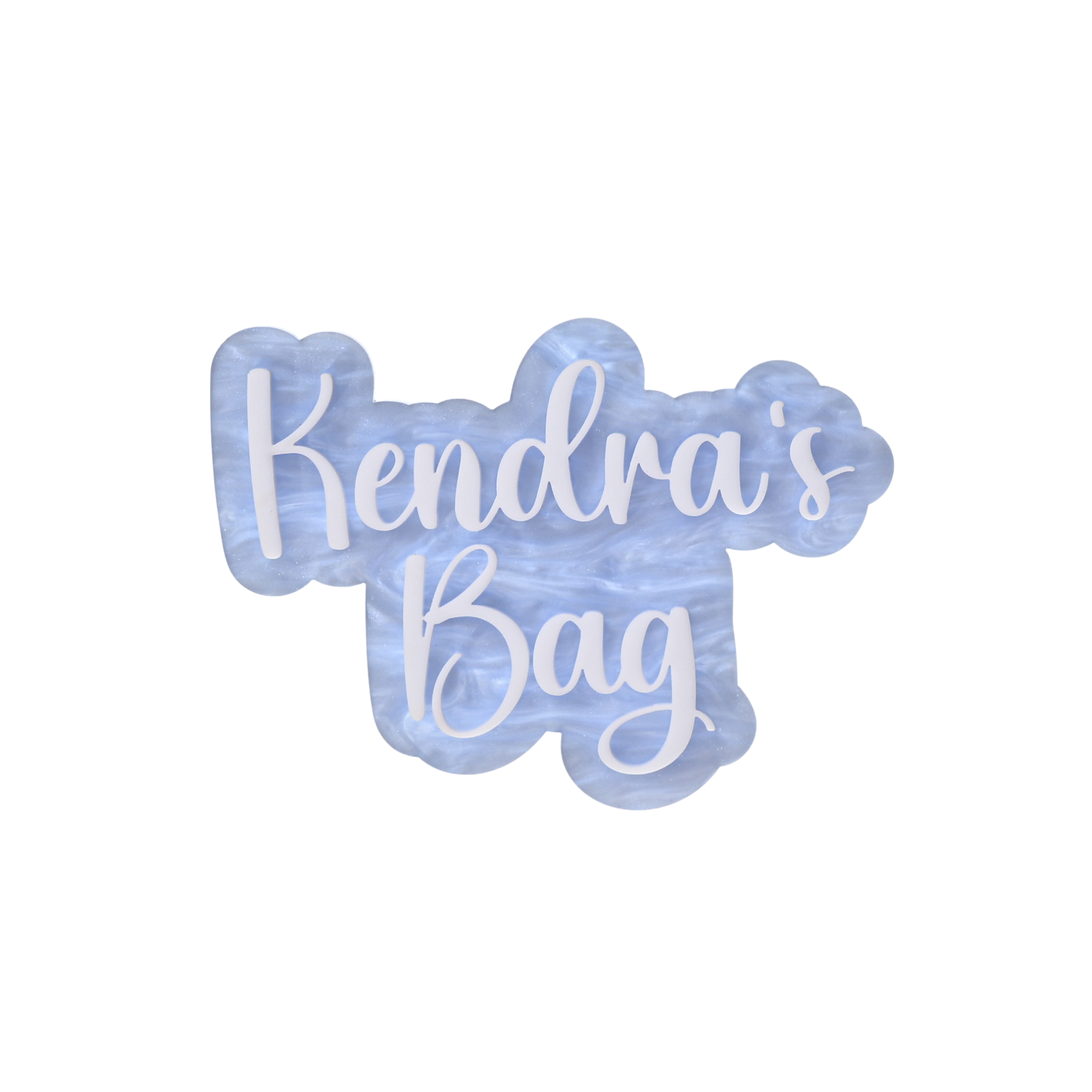 "kendra's bag" personalized Boggy Button designed specifically for Bogg bags and silicone basket-style totes