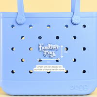 "kendra's bag" personalized Boggy Button designed specifically for Bogg bags and silicone basket-style totes
