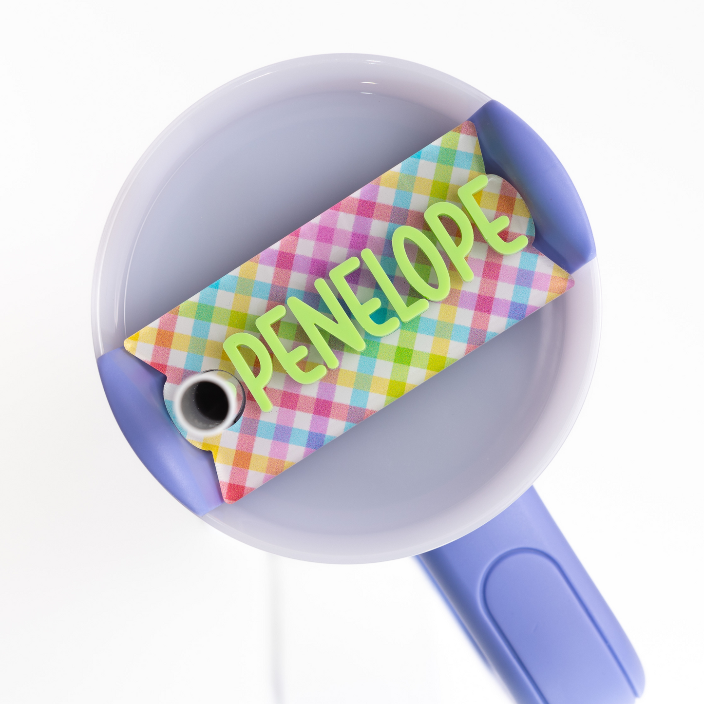 Topper Tag™ in Rainbow Gingham