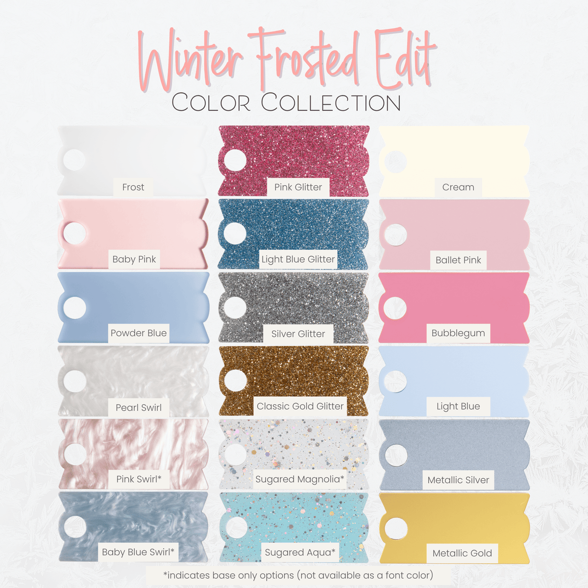Topper Tag™ for ProTour Winter Frosted Curated Collection - Southern Supply
