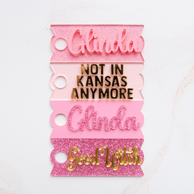 Topper Tags for Stanley Quencher showing custom name tag attachments