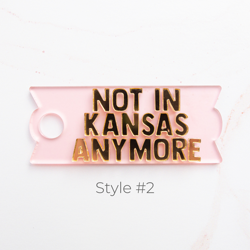 Topper Tags for Stanley Quencher showing custom name tag attachments