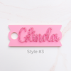 Topper Tags for Stanley Quencher showing custom name tag attachments