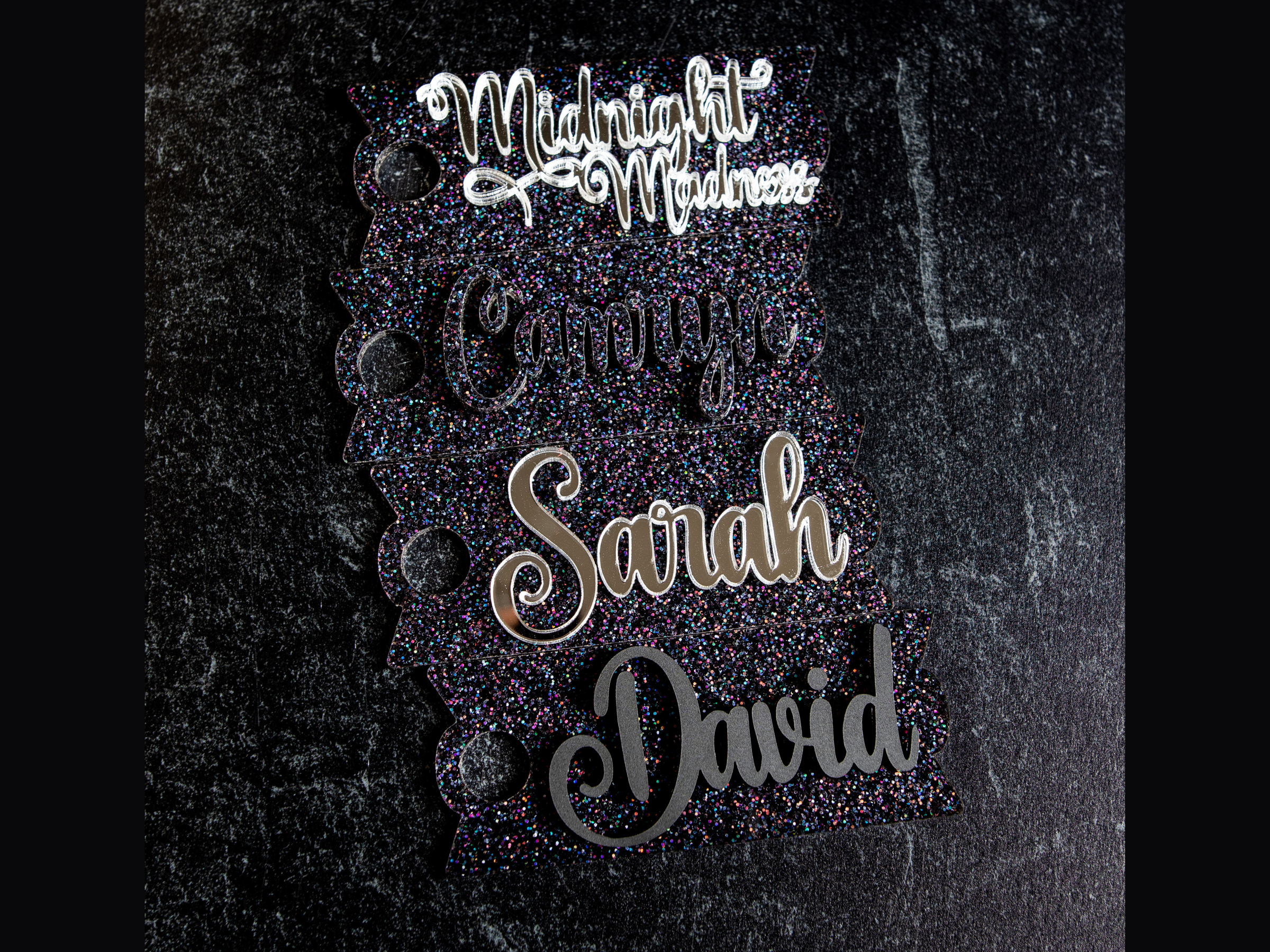 Topper Tag perfect pair Stanley Midnight Glitz Quencher custom name tag attachments