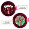 queen of hearts Wonderland Topper Tag attached to Brumate, and before the paint Wonderland Topper Tag attached to Brumate