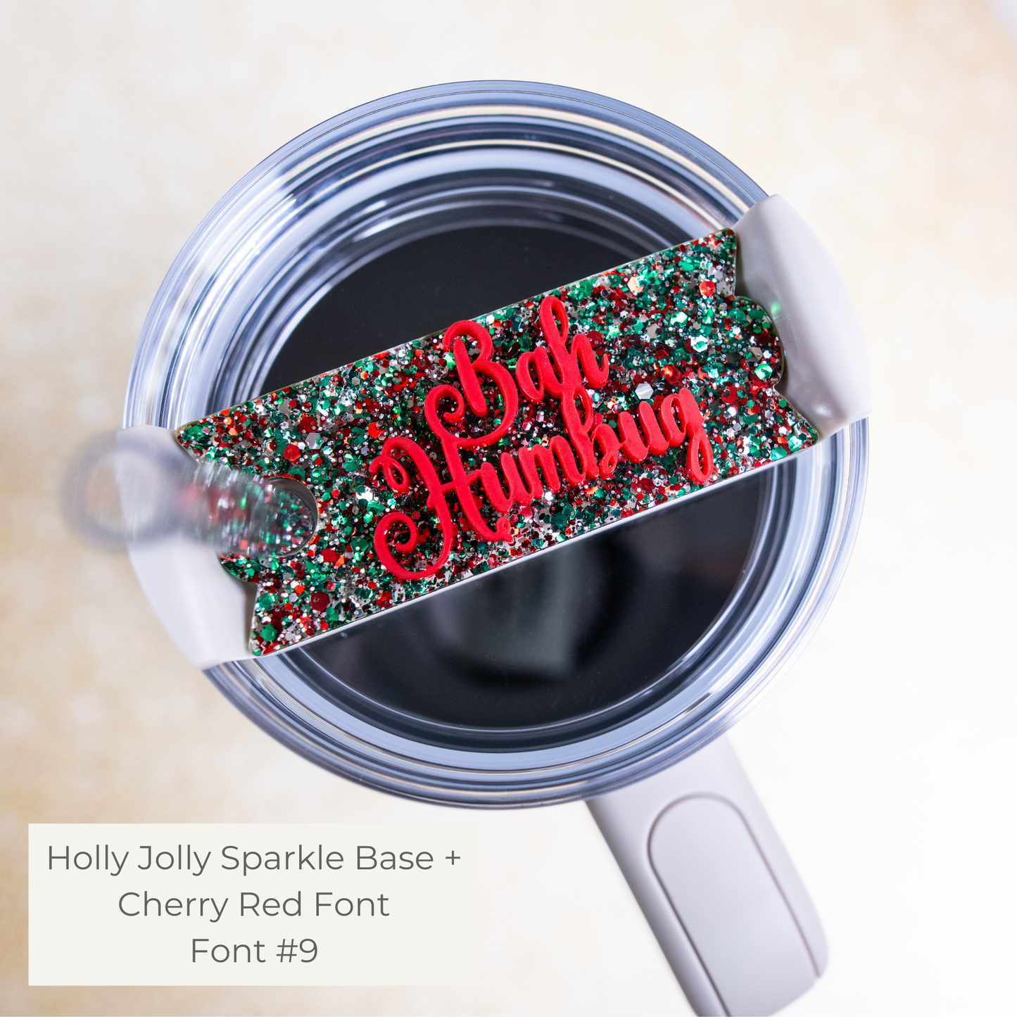 THE CHRISTMAS EDIT Personalized Topper Tag for Stanley H2.0 Quenchers 14oz, 20oz, 30oz, 40oz, 64oz