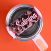 Spellcast Pink Stanley with a topper tag in Bats!
