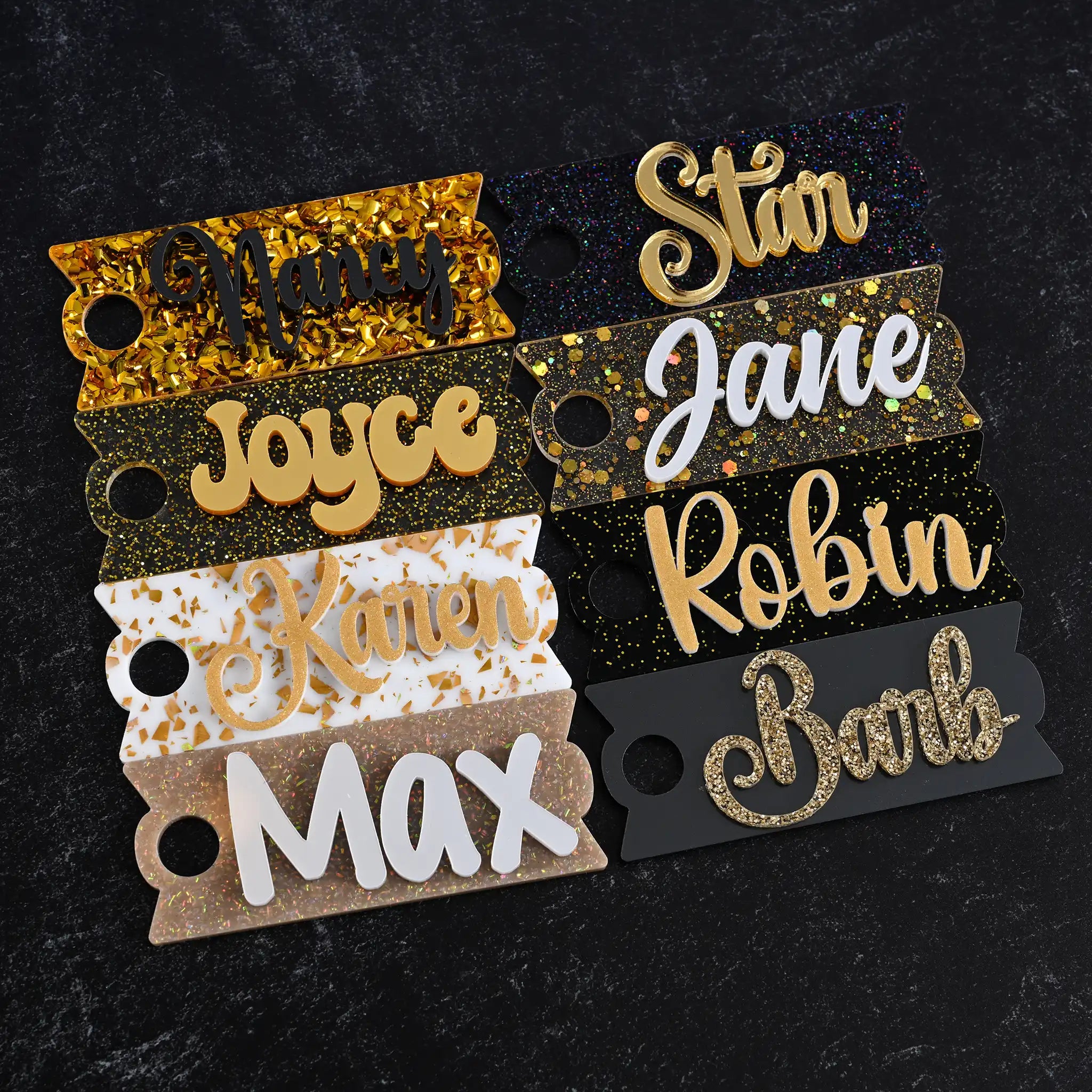 Black & Gold Topper Tag™ for Stanley FlowState Quencher Curated Collection