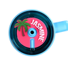 Topper Tag hot pink Palm Beach tropical palm tree design for Brumate showing custom name personalization