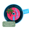Topper Tag hot pink Palm Beach tropical palm tree design for Brumate showing custom name personalization with a standard fit