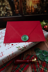 Christmas Tree Self-Adhesive Wax Seals | Holiday Stationery