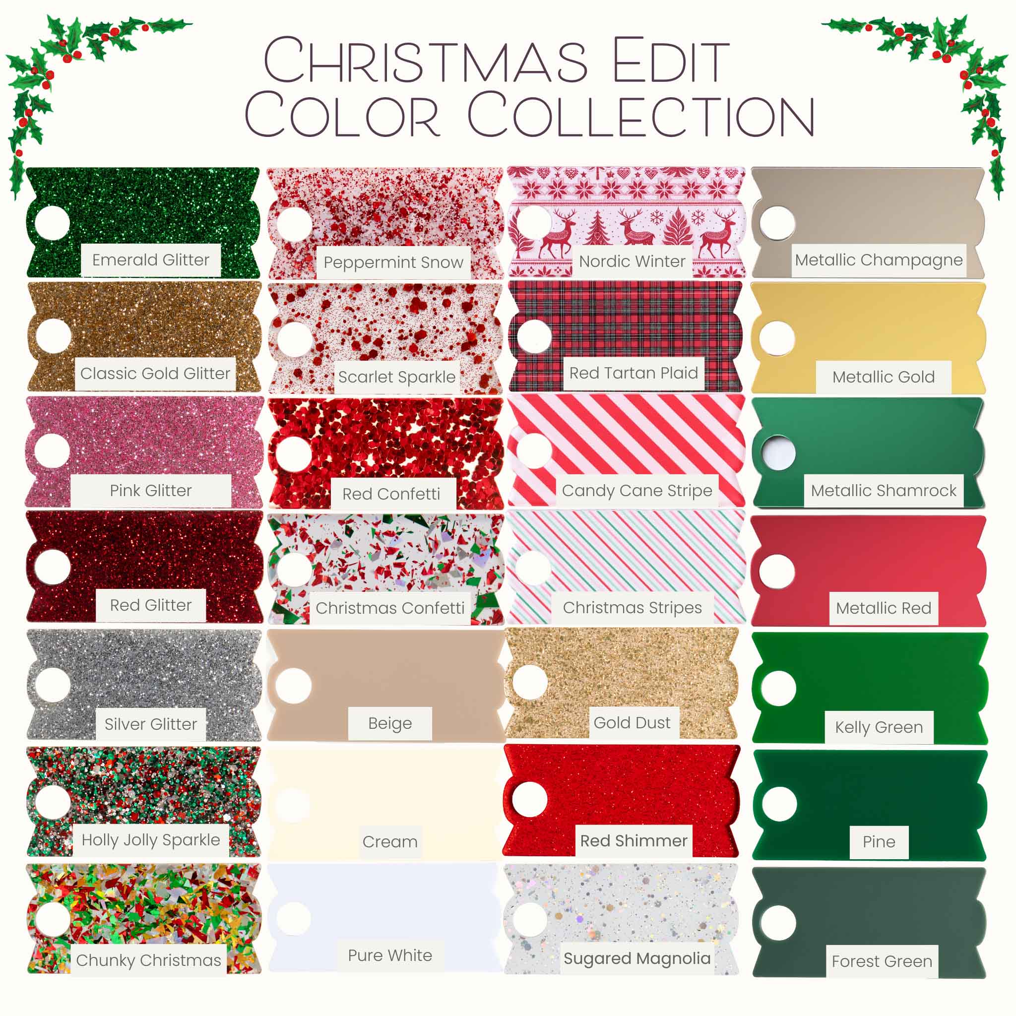 Topper Tag™ Custom Name Plate for Stanley Quencher | Christmas Edition