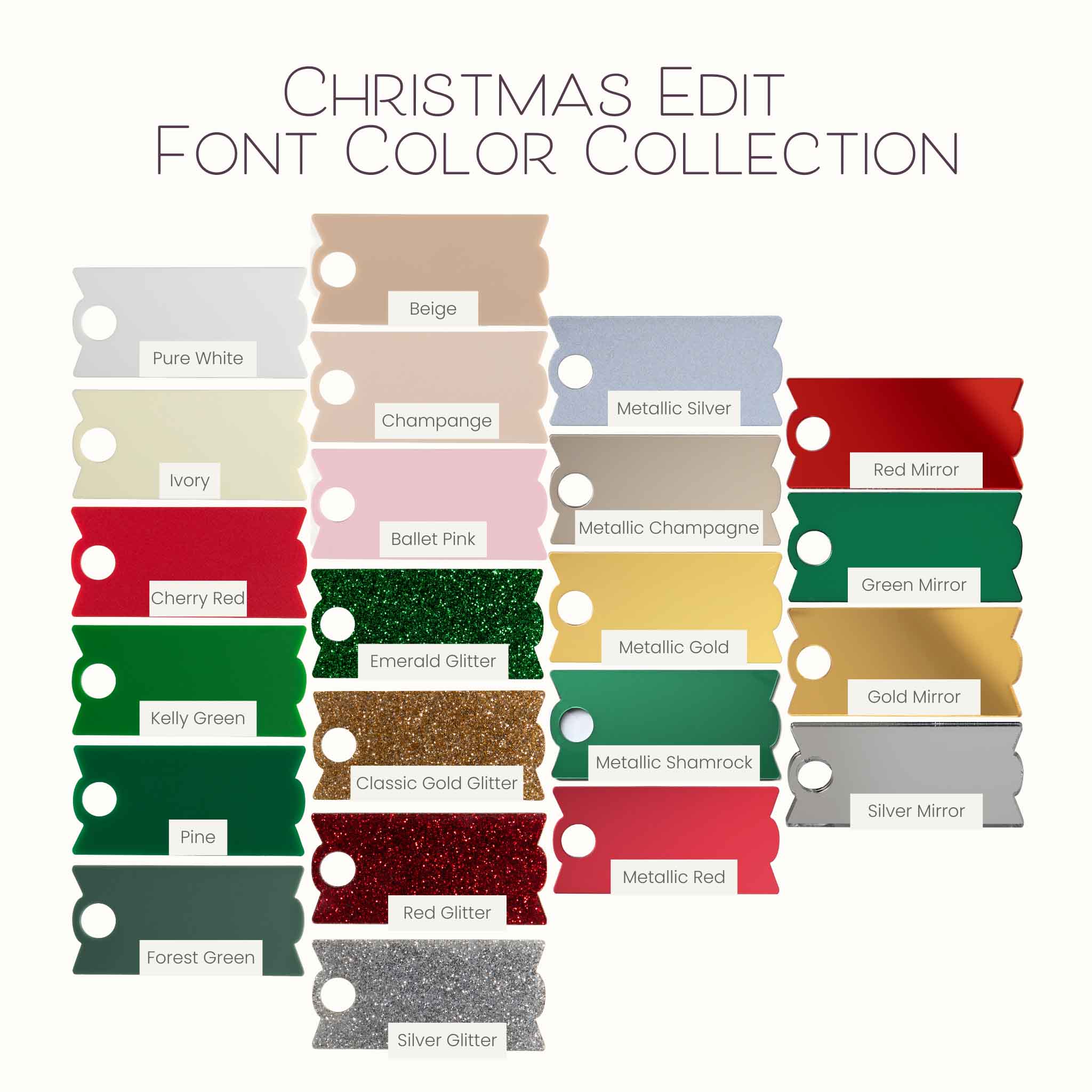 Topper Tag™ Custom Name Plate for Stanley Quencher | Christmas Edition