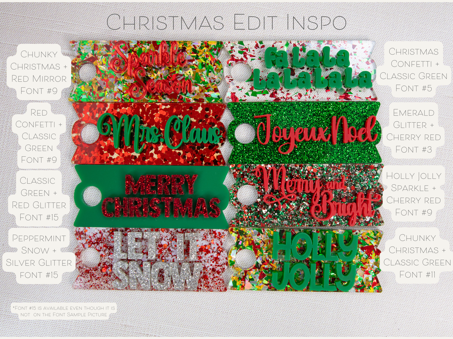 THE CHRISTMAS EDIT Personalized Topper Tag for Stanley H2.0 Quenchers 14oz, 20oz, 30oz, 40oz, 64oz