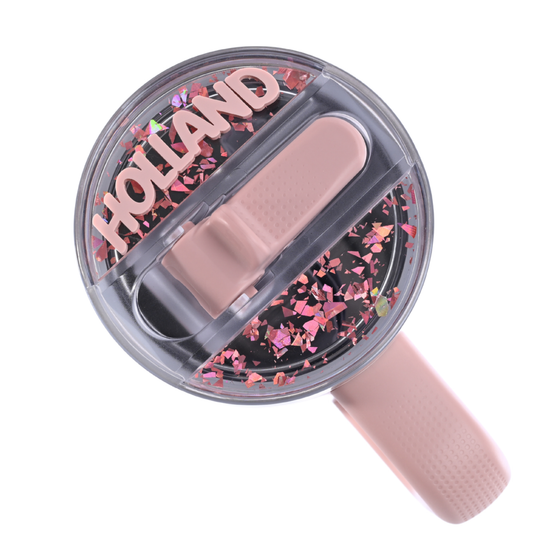 Topper Tag™ Curated Collection for Peach Gloss Chevron Stanley ProTour - Clear Pink Confetti