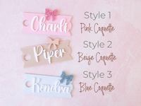 Topper Tags for Stanley Quencher showing custom name tag attachments