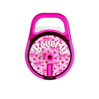 Topper Tag coquette cherries coordinating with vivid magenta Brumate showing perfect color match