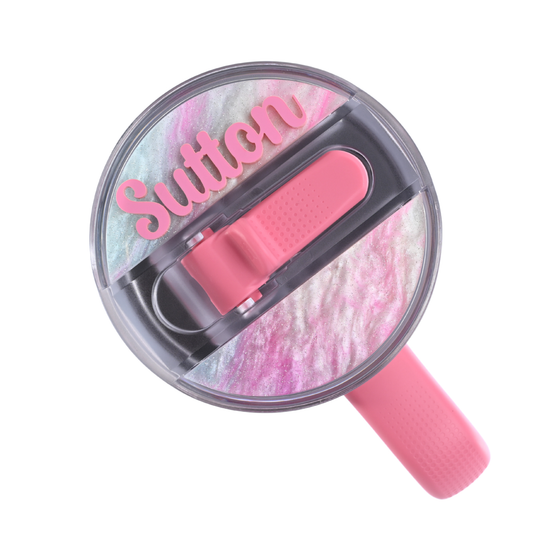 Topper Tag™ Curated Collection for Plumeria Chevron Stanley ProTour - Cotton Candy Swirl