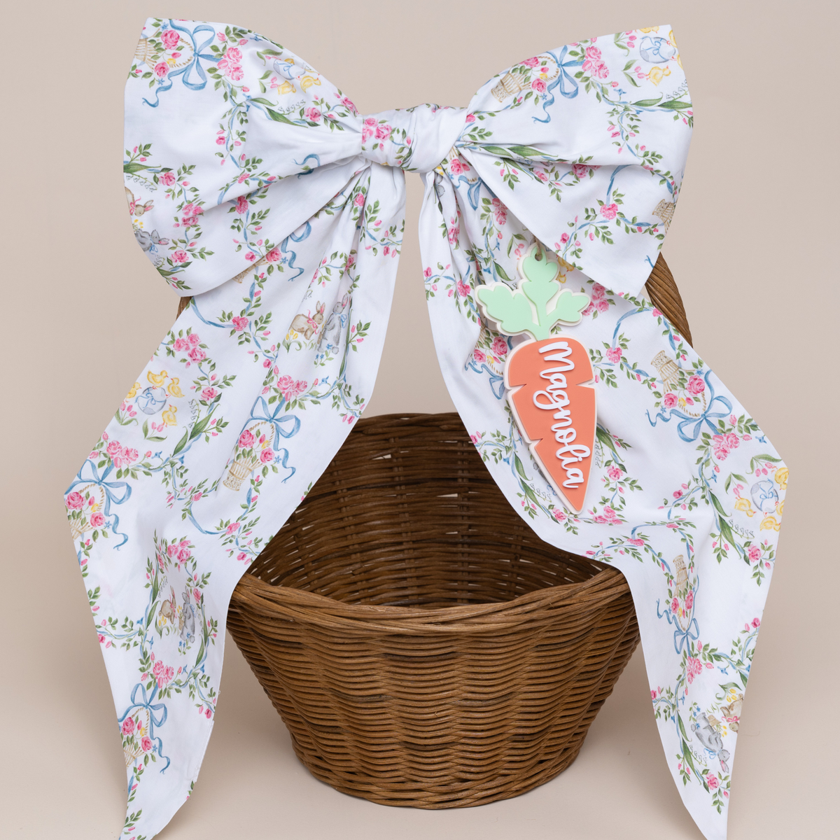 Personalized Carrot Easter Basket name Tag