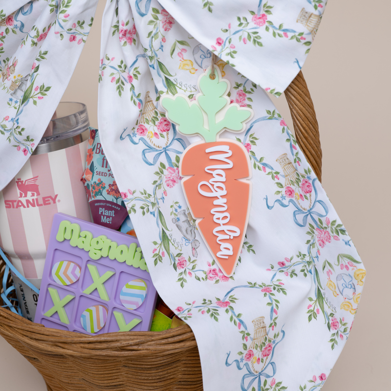 Personalized Carrot Easter Basket name Tag