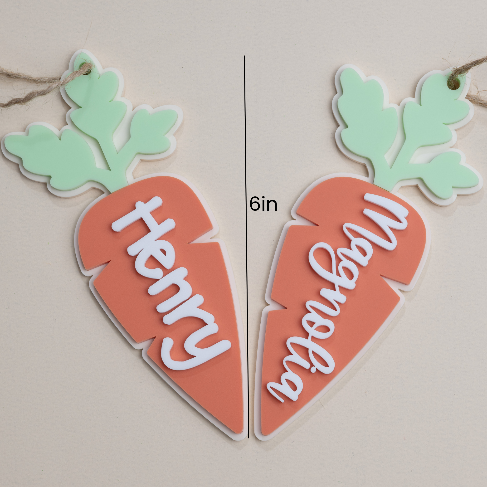 Personalized Carrot Easter Basket name 
Tag