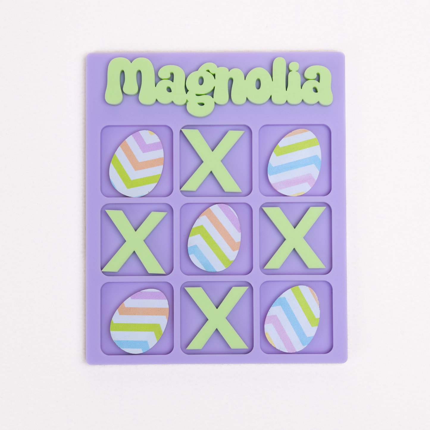 Personalized Easter Tic Tac Toe Game – Acrylic Travel Board for Kids