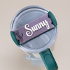 Topper Tag™ Perfect Pair for Emerald Cabana Green Stanley Quencher - Pink Shimmer