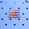 "everything in this bag is for my kids" Boggy Button designed specifically for Bogg bags and silicone basket-style totes