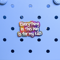 "everything in this bag is for my kids" Boggy Button designed specifically for Bogg bags and silicone basket-style totes