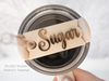 Topper Tags for Stanley Quencher showing custom name tag attachments
