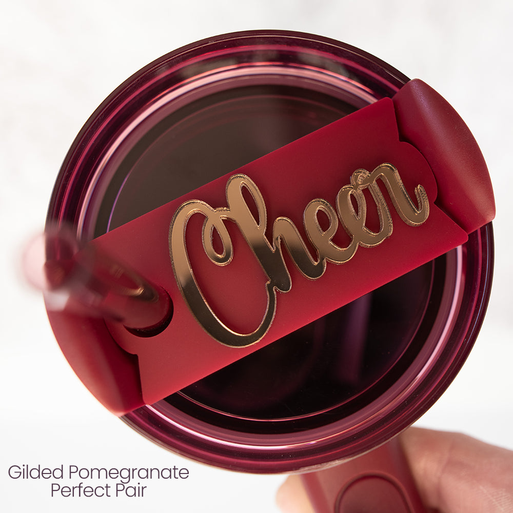 Topper Tag™ Custom Name Plate for Stanley Quencher | Comfort and Joy Perfect Pair