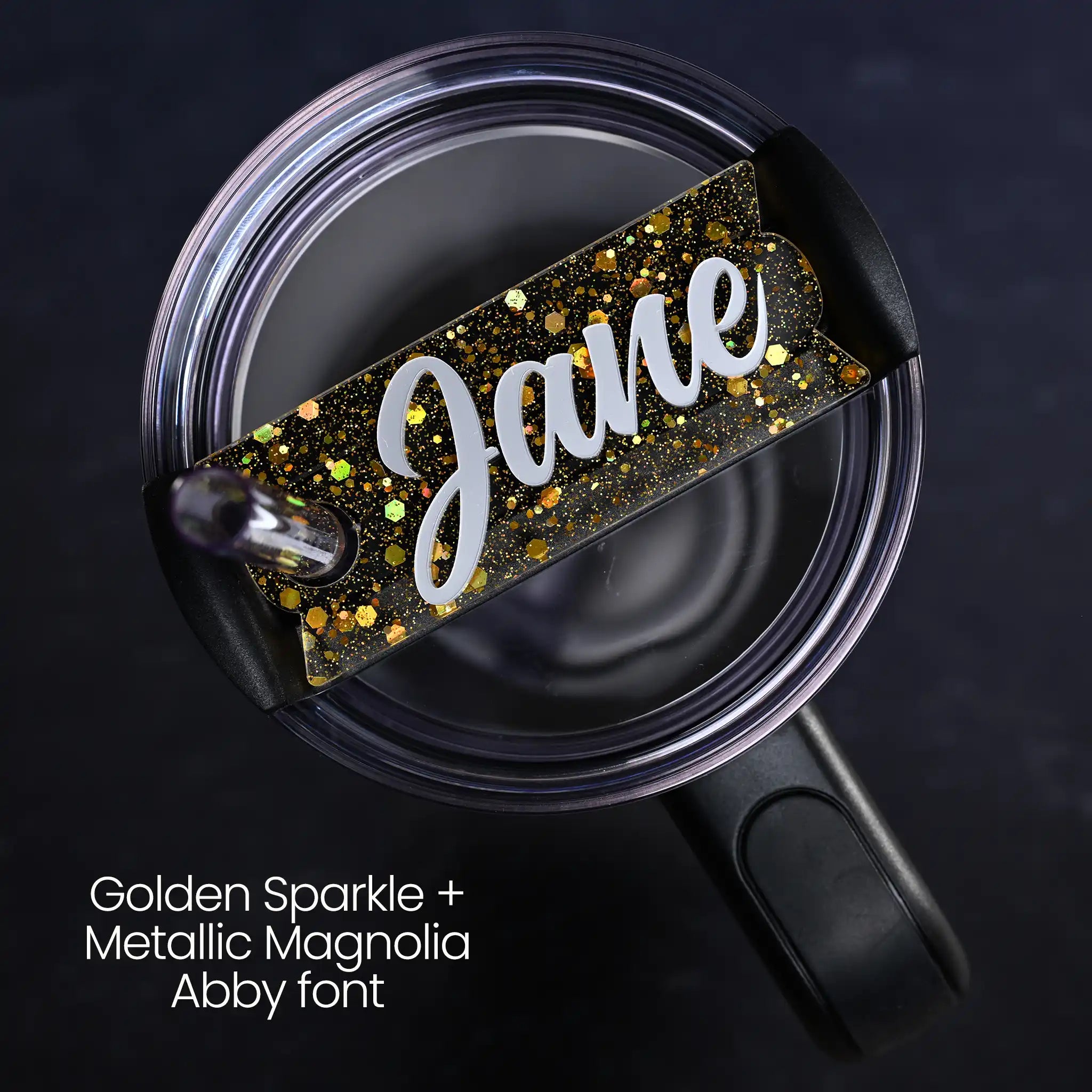 Black & Gold Topper Tag™ for Stanley FlowState Quencher Curated Collection