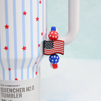 American Flag Tumbler Handle Charm