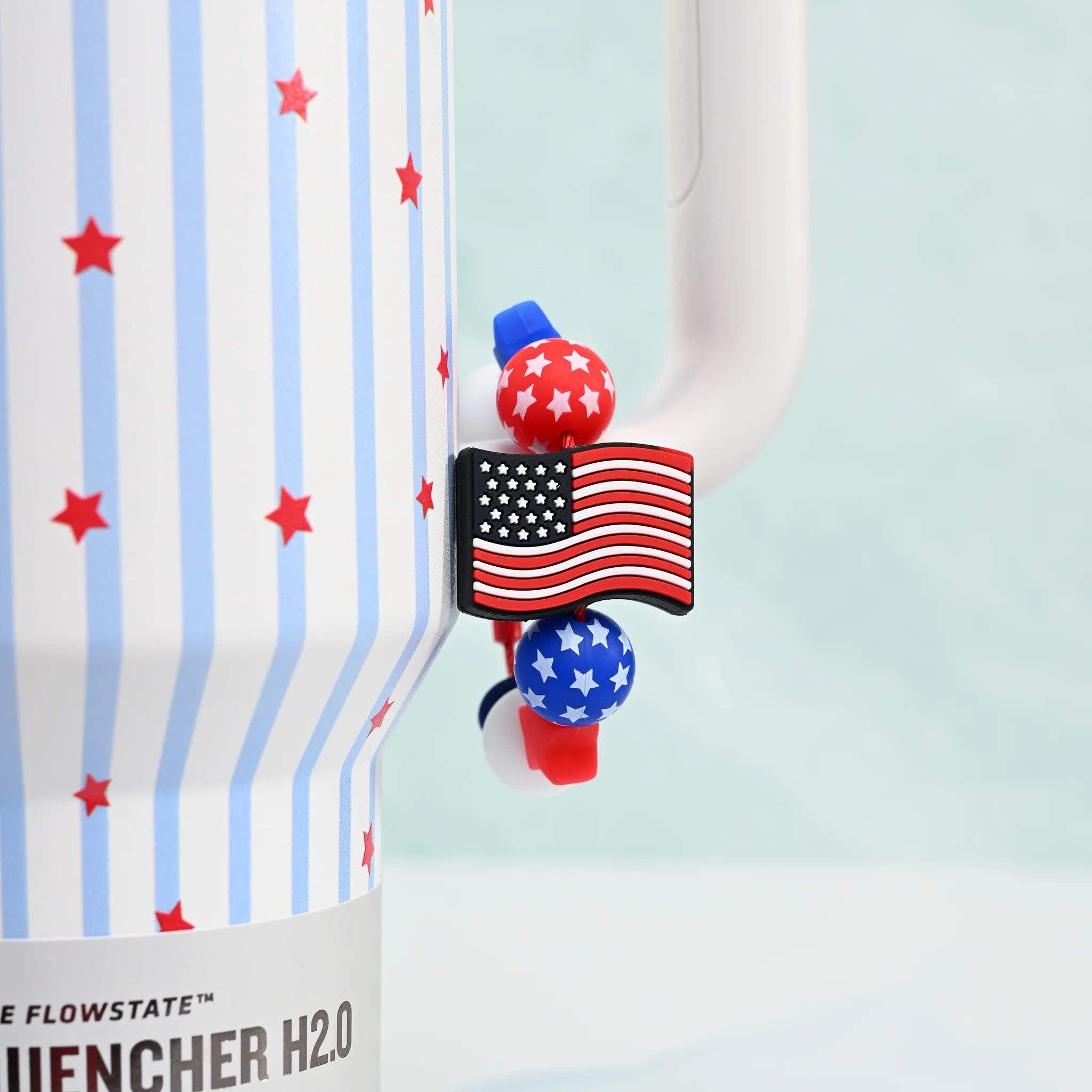 American Flag Tumbler Handle Charm