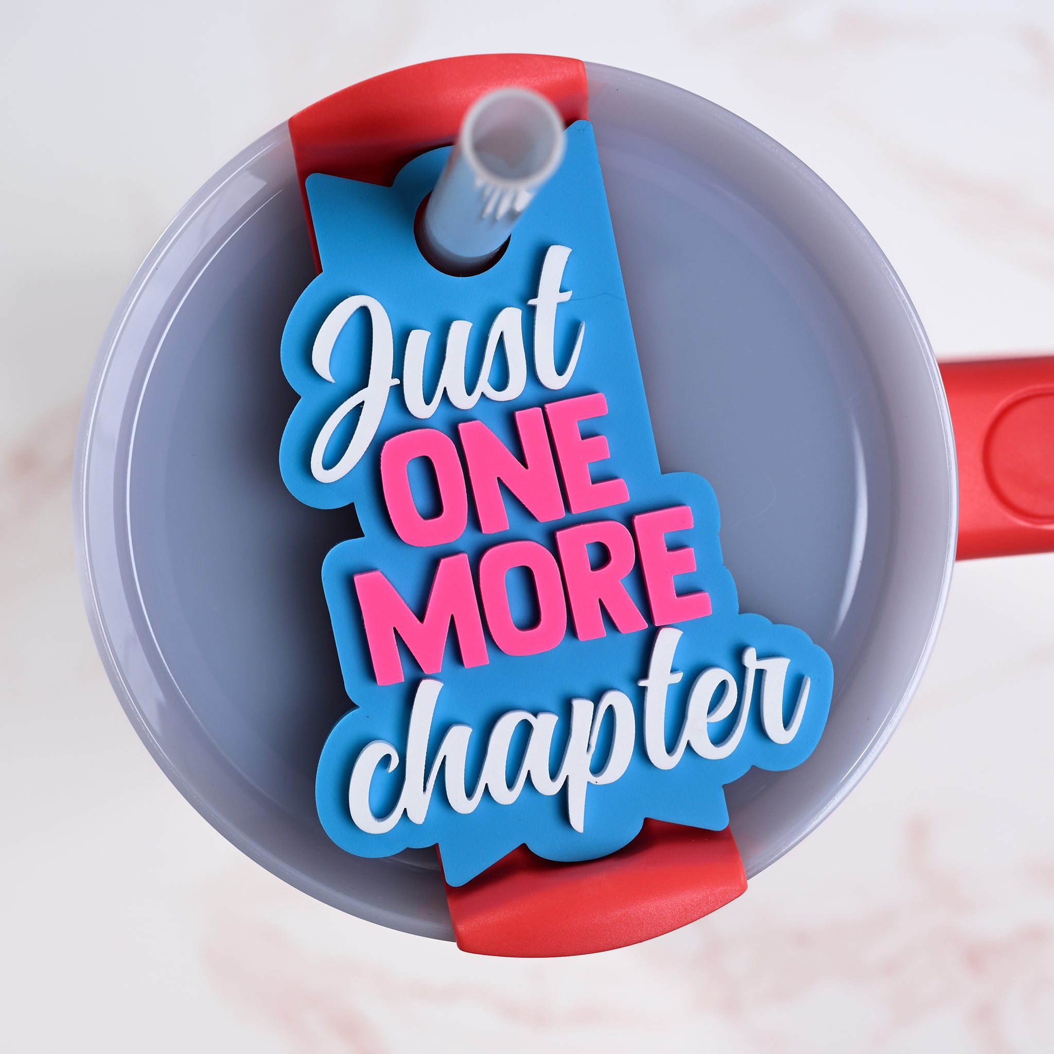 Topper Tag™ Just One More Chapter for Stanley Quencher | Electric Blue