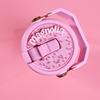 Stanley loveshackfancy ibiza sunset iceflow with clear hearts topper tag