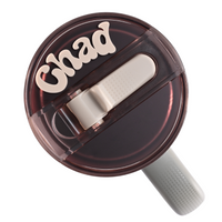 Topper Tag leather design for Stanley ProTour showing custom name attachment