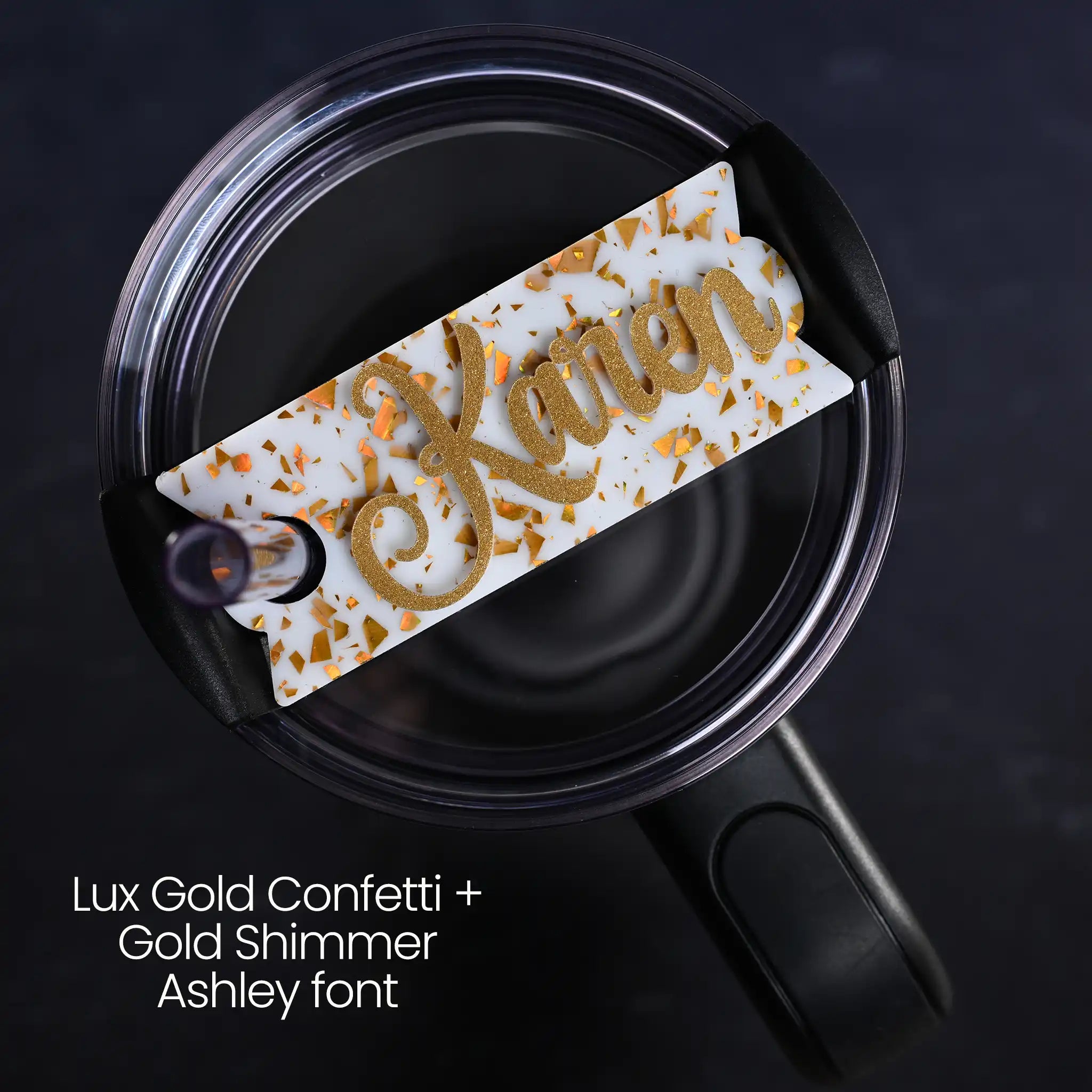 Black & Gold Topper Tag™ for Stanley FlowState Quencher Curated Collection