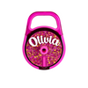 Topper Tag mad tea party coordinating with vivid magenta Brumate showing perfect color match