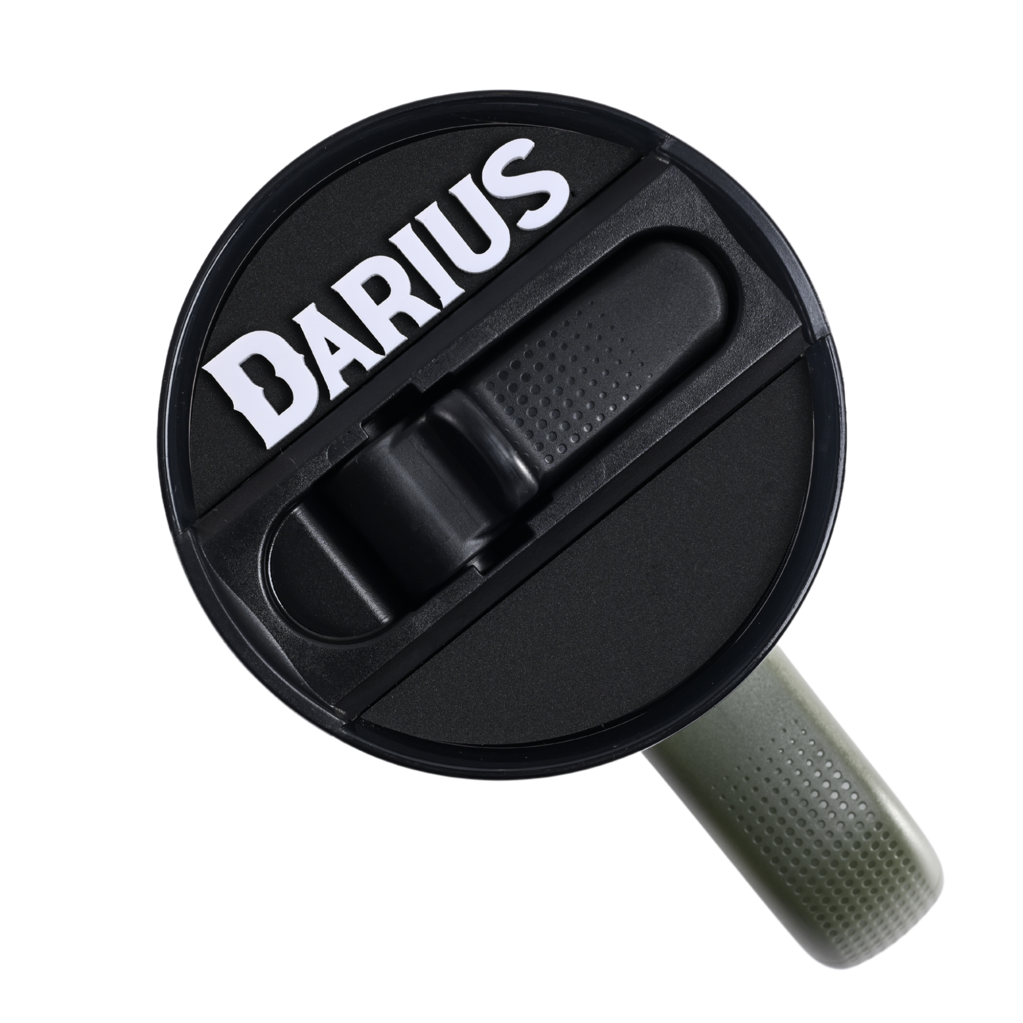 Topper Tag black design for Stanley ProTour showing custom name attachment