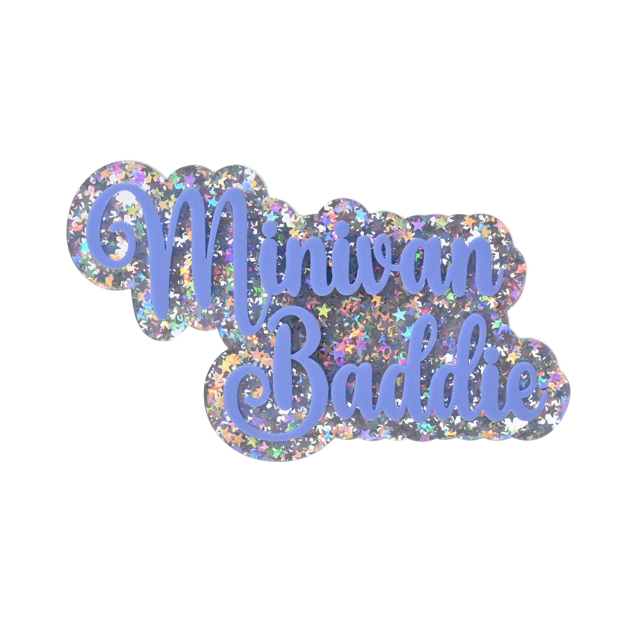 "Minivan baddie" Boggy Button designed specifically for Bogg bags and silicone basket-style totes