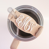 Topper Tags for Stanley Quencher showing custom name tag attachments