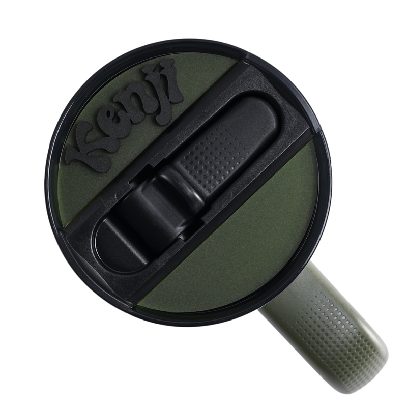 Topper Tag moss design for Stanley ProTour showing custom name attachment