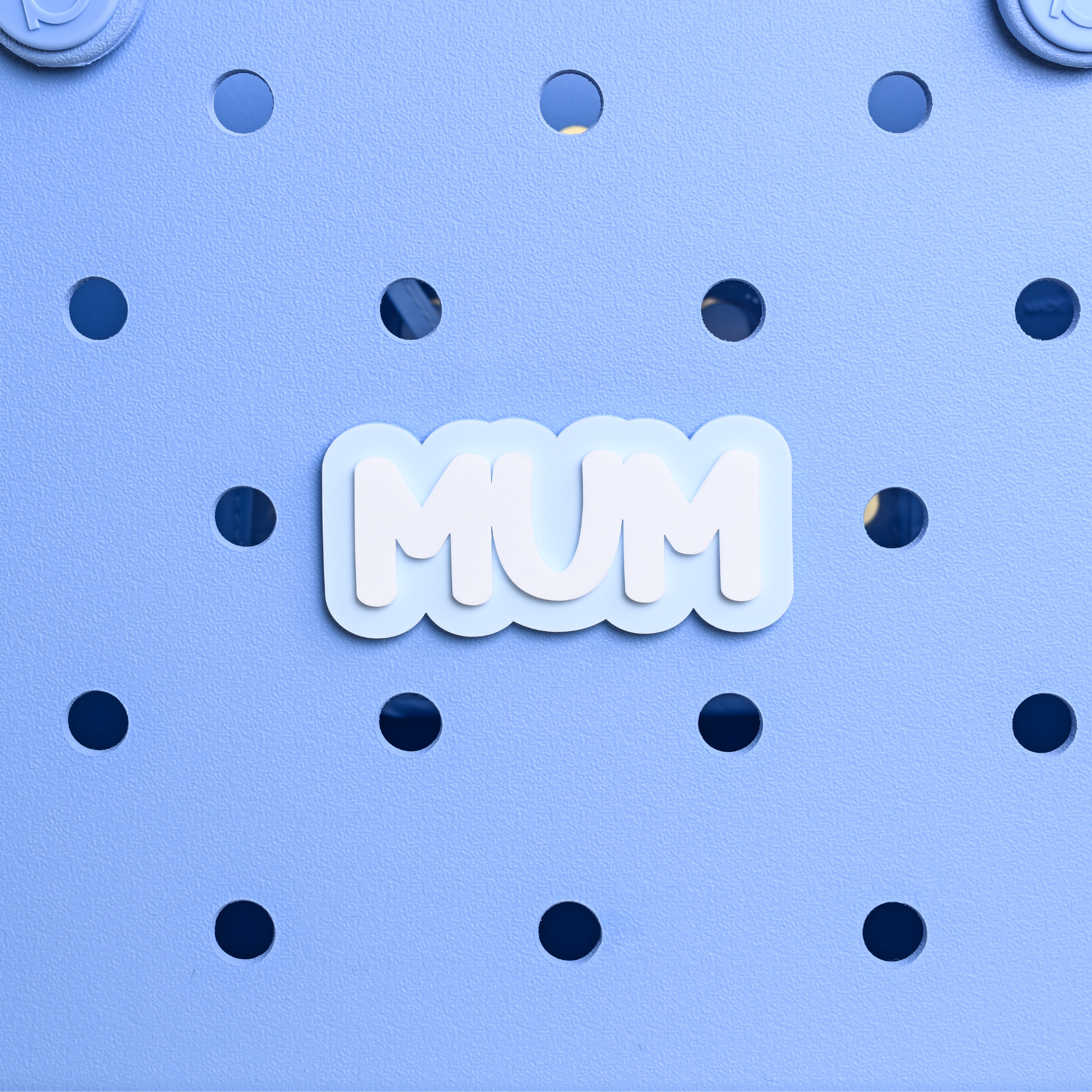 "MUM" Boggy Button designed specifically for Bogg bags and silicone basket-style totes