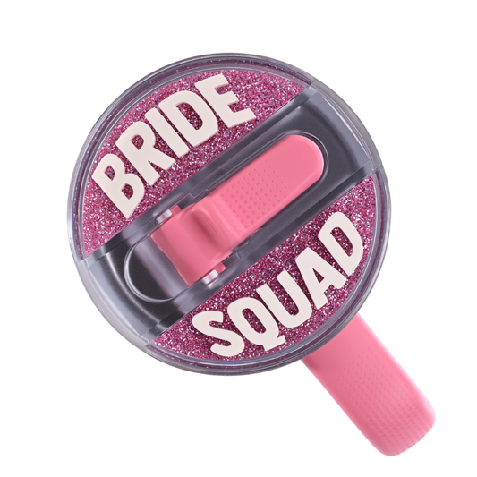 Topper Tag™ Curated Collection for Plumeria Chevron Stanley ProTour - Pink Glitter