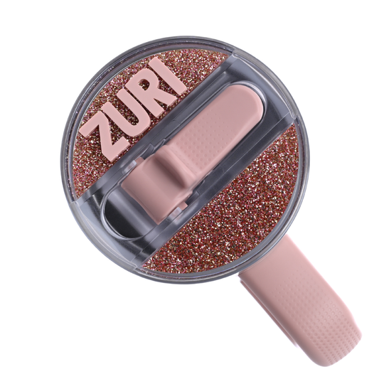 Topper Tag™ Curated Collection for Peach Gloss Chevron Stanley ProTour - Rose Gold Glitter