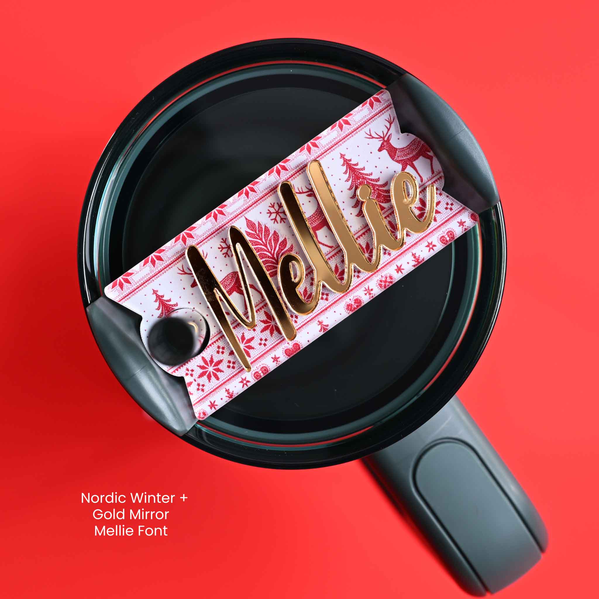 Topper Tag™ Custom Name Plate for Stanley Quencher | Christmas Edition