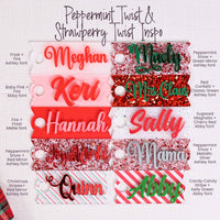 Topper Tag™ Custom Name Plate for Stanley Quencher | Christmas Edition
