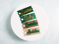 Topper Tag perfect pair Stanley shamrock green custom name tag attachments
